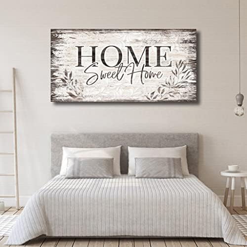 arteWOODS Home Sweet Home Wall Art Sign Large Dark Brown Farmhouse Wall Sign - Image 5