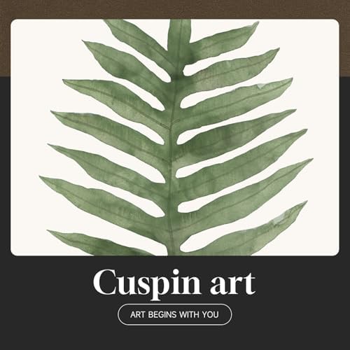 Framed Modern Green Tropical Fern Botanical Wall Art, 6 Piece 11x14 In - Image 7