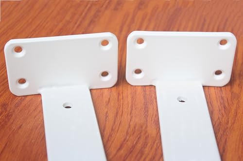 2 Pack - 11 inch White Hidden L Shelf Bracket Iron Floating Shelf Brackets - Image 3