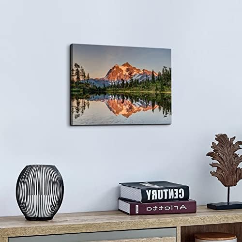 Mt Baker Mountain Wall Art Sunset Forest Landscape Wall Decor Nature Mount - Image 6
