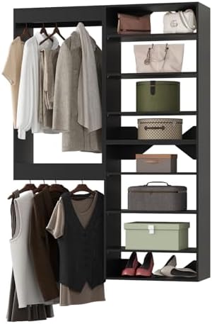 Modular Closet System, Wood Closet Tower Storage by Unknown