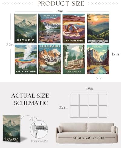 ARPEOTCY Acoustic Art Wall Panels, Vintage National Park - Image 2