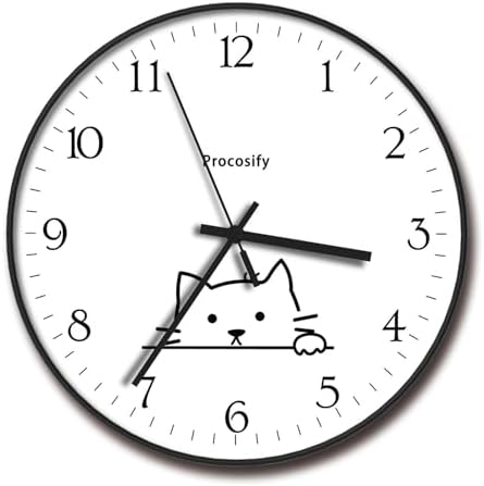 8 inch Decorative Wall Clock Battery Operated by Procosify