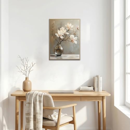 daktenn Floral Canvas Wall Art Bathroom Wall Art Pictures Wall Decor Home Decor - Image 5