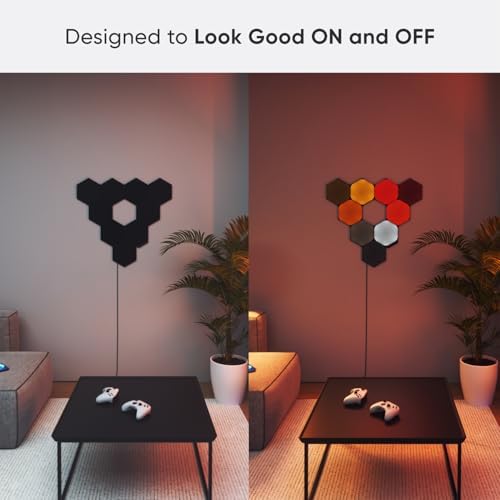 Nanoleaf Shapes Hexagon Lights, Smart RGBW LED Wall Light Panels - Image 3