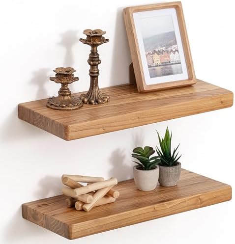 Floating Shelves for Wall, Round Edge Wall Shelves by FLYJOE