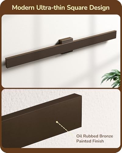 EDISHINE 2 Pack Modern LED Outdoor Wall Lights, 39.3" Linear Bronze Sconce - Image 6