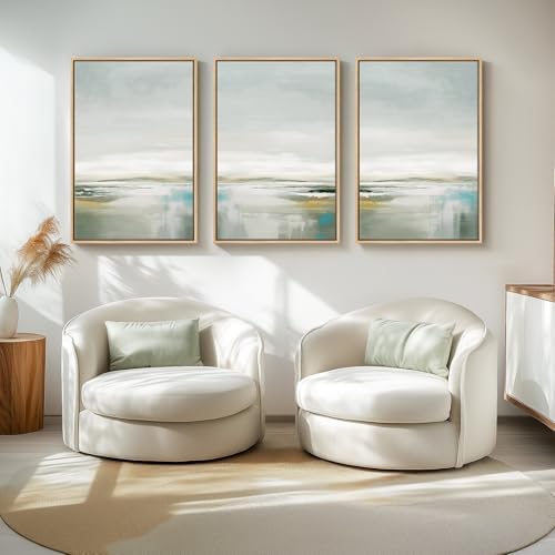 Large Framed Green Abstract Wall Art - Image 4