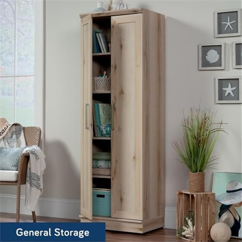 Sauder HomePlus Two Door Storage Cabinet/Pantry Cabinet, Pacific Maple Finish - Image 2