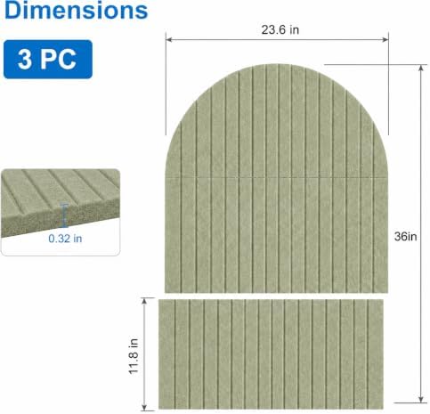 Large Arched Felt Bulletin Board, Sized 36" x 24" - Image 2