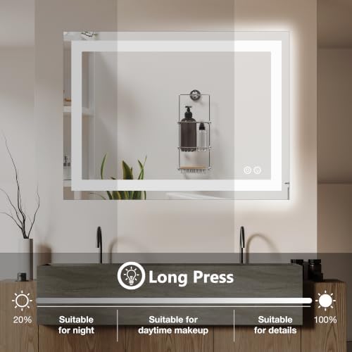 DUMOS 32.1"x40.1" LED Bathroom Mirror, Bathroom Vanity Mirror - Image 4