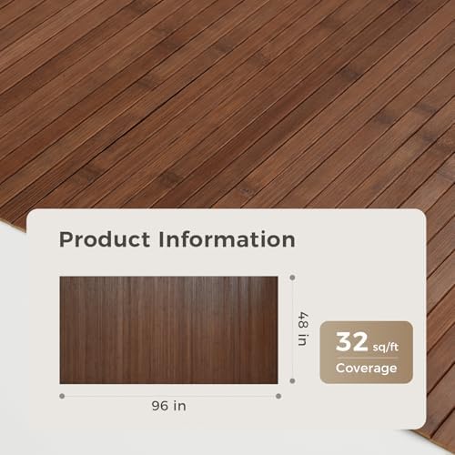 OUZUGIE 1 Pack 96x48 Inch Natural Bamboo Wall Panel - Image 2