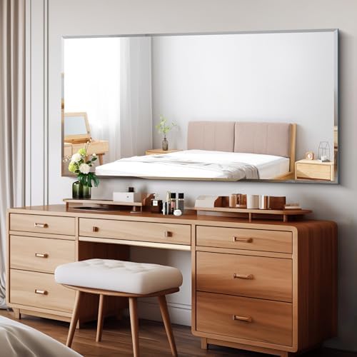 CILIBER Beveled Mirror, 30x60 Large Frameless Bathroom Mirrors - Image 2