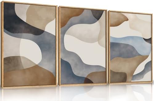 Aryroi Abstract Watercolor Block Framed Canvas Wall Art Set- 16"x24"x3 - Image 5