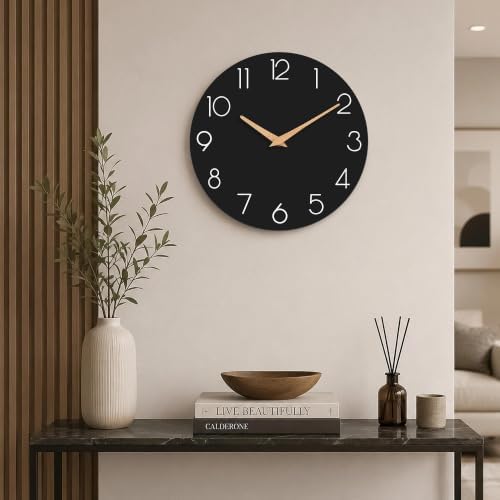 cicininc 10 Inch Battery Operated Wall Clock, Silent Analog - Image 5