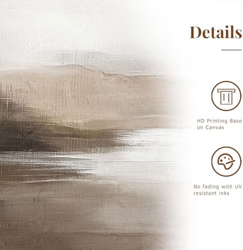 SAFERRYHOME Neutral Abstract Landscape Shapes Wall Art, 3 Panels 24x36 Inch - Image 5