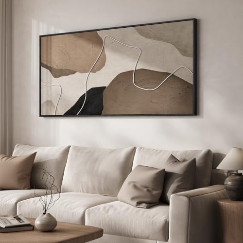 Extra Large Neutral Brown Beige Abstract Wall Art by Cuspin