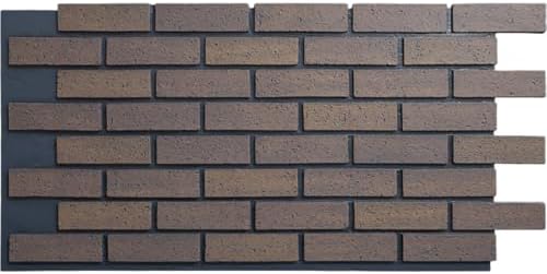 EverStone Traditional Faux Brick Panel, Pecan Color by EkenaMillwork