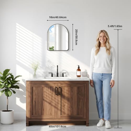 GLASHOM Arched Bathroom Vanity Mirror - Image 3