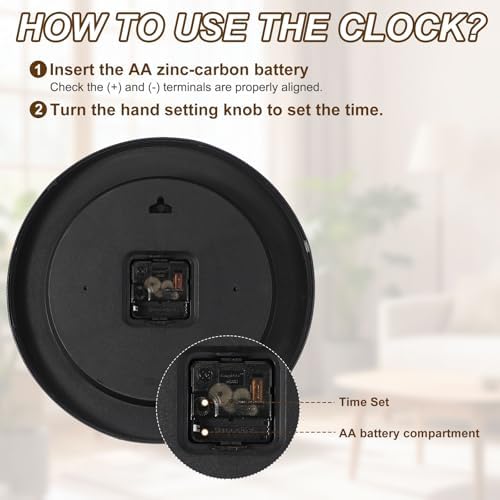 PATIKIL 12 Inch Modern Wall Clock, Silent Non-Ticking Wall Clocks Sweep - Image 4