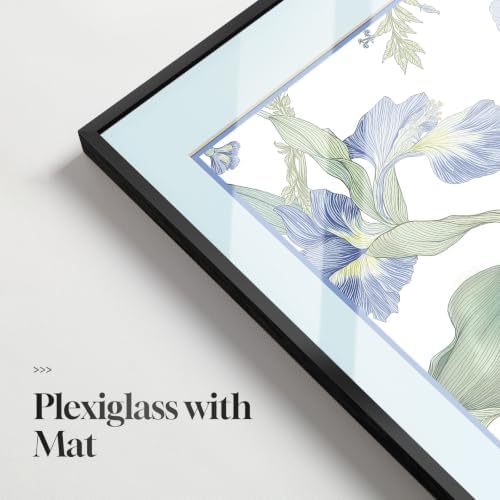 Framed Vintage Blue Floral Bird Botanical Wall Art - Image 4