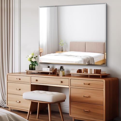 CILIBER Beveled Bathroom Mirror, 36x40 Large Bathroom Mirrors - Image 2