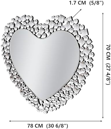 SHYFOY Decorative Heart Wall Mirror - Image 4