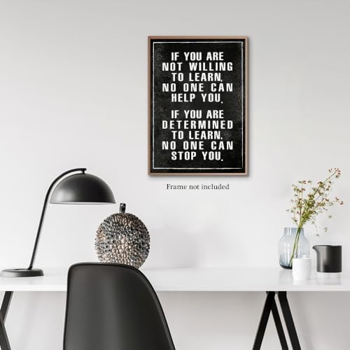 If You Are Not Willing To Learn Motivational Canvas Wall Art, Positive - Image 5