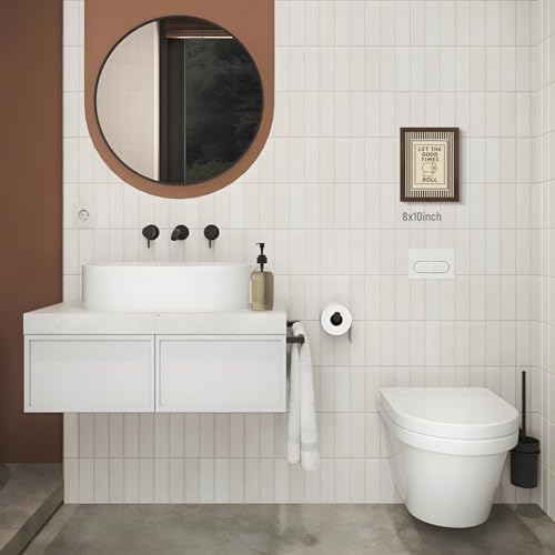Cyebmo Funny Bathroom Wall Art, Let The Good Times Roll Toilet Paper Wall Decor - Image 5