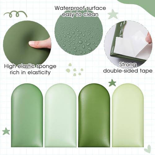 Jetec 6 Pcs Kids Wall Padding Panels, 1.18 Inch Thick Foam Wall Protector - Image 3