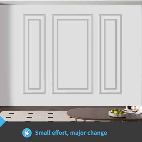 Art3d Premade Bilinear Frame Molding Set, Wainscoting Panels, 3 Whole Frame - Image 3