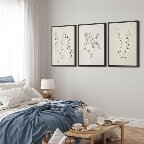 MUDECOR Framed Canvas Print Wall Art Set Botanical Sprigs - Image 3