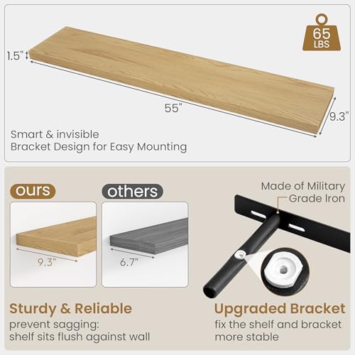 Fun Memories 55 Inch Long Floating Shelves - Image 3