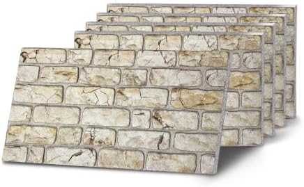 K&B Panels 3D Wall Panel, Realistic Rustic Brick Effect Styrofoam Wall Panelling by Unknown
