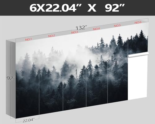 XMPMBM-Misty Forest Fabric Wallpaper Pine Forest Living Room Bedroom Bathroom - Image 4