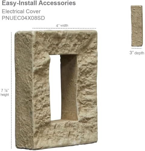 Ekena Millwork 4"W x 3"D x 7 7/8"H Universal Electrical Cover - Image 2