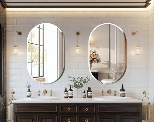 Frameless Oblong Wall Mirror: Modern Glass Mirror 31.5x19.7 inch - Image 5