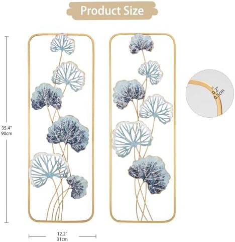 Arborus 2 Pack Gold Wall Art Décor, Modern Wall Décor - Image 2