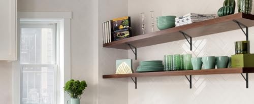 12 Pack L16 x H 10" Black Heavy Duty Shelf Brackets - Image 6