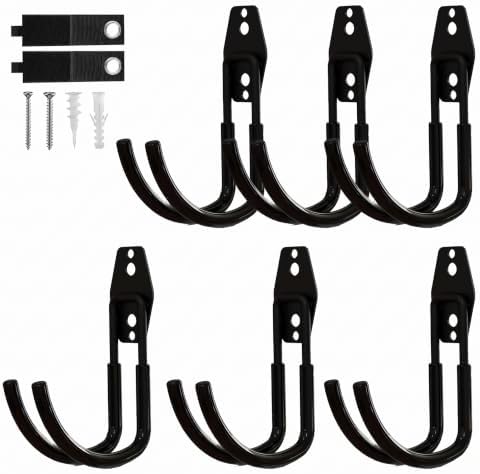 Garage Hooks, 6 Pack Large Round Wall Hooks by CRXCRC