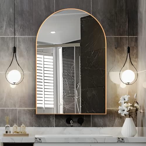 Arched Wall Mirror for Bathroom, Living Room by NEUWEABY