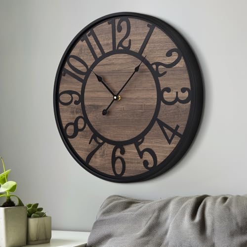 LEIKE Extra Large Wall Clock, Silent Little Ticking, Battery Operated Round - Image 3