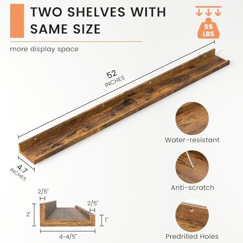 Picture Ledge Shelf, Long Floating Shelves - Image 3
