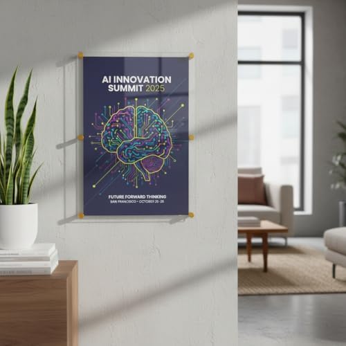Azar Displays 105540-GLD Acrylic Floating Double Panel Wall Frame, Overall - Image 6