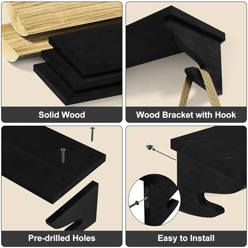 Alsonerbay 17-Inch Wood Floating Shelves - Image 6