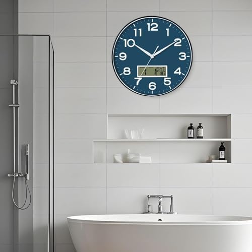 AKCISOT 12 Inch Wall Clock, Silent Battery Operated Analog Clock - Image 3