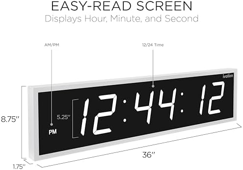 Ivation Oversized Digital Wall Clock - Image 2