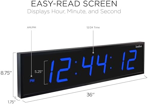 Ivation Oversized Digital Wall Clock - Image 2