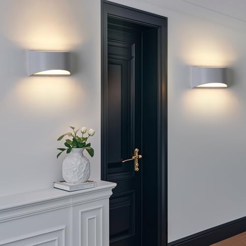 White Modern LED Wall Sconce Hardwired Indoor Wall Lights Up and Down Wall - Image 5