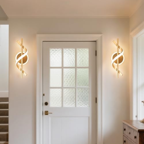 EIDISUNY 2Pack LED Wall Sconces Indoor, 12W LED Wall Mount Lights, Modern - Image 3